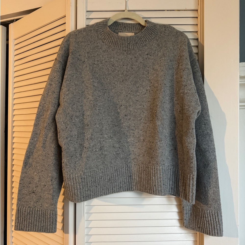 H&M Wool & Cashmere blend Heather Gray Women's Crew Neck Sweater